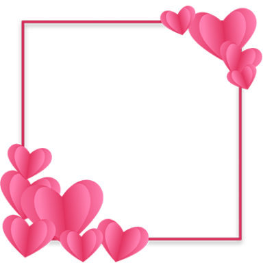 valentine-hearts-pink_ - Profile Picture Frames for Facebook